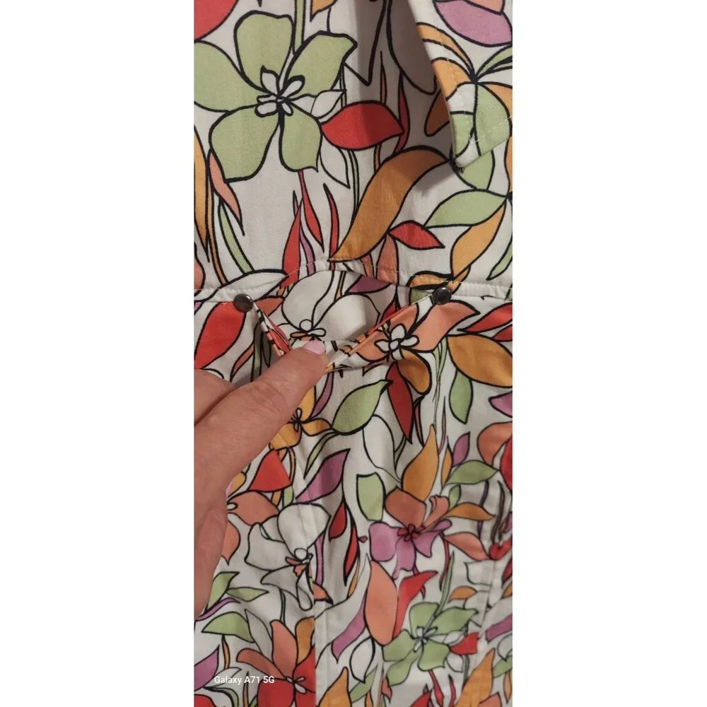 CJ Banks Paisley Flowered‎ Jacket. Size M Zipper Womens Stretch Dress Fashion